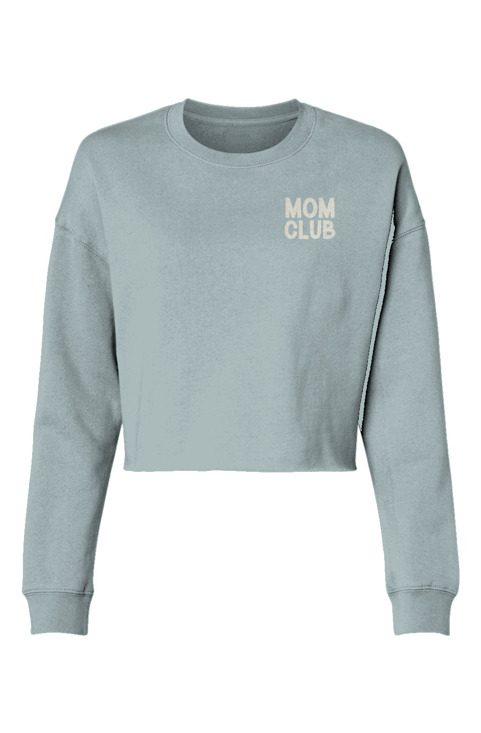MOM CLUB EMBROIDERED CROP CREW