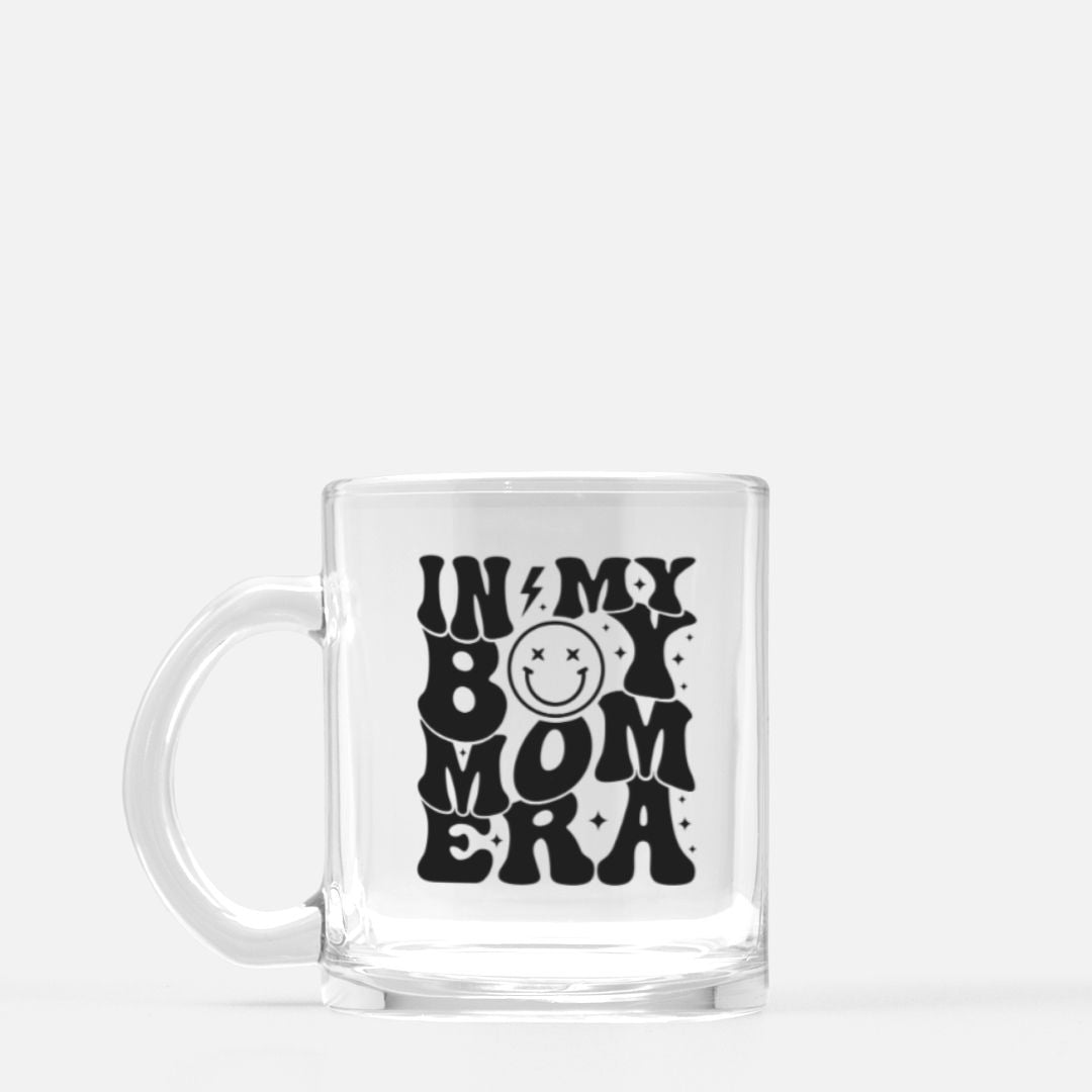 BOY MOM ERA GLASS MUG