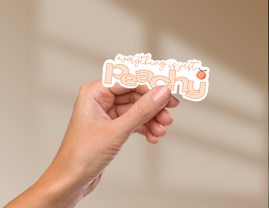 EVERYTHING IS PEACHY STICKER