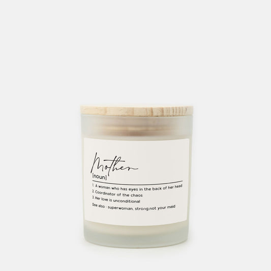 MOTHER DEFINITION FROSTED GLASS CANDLE