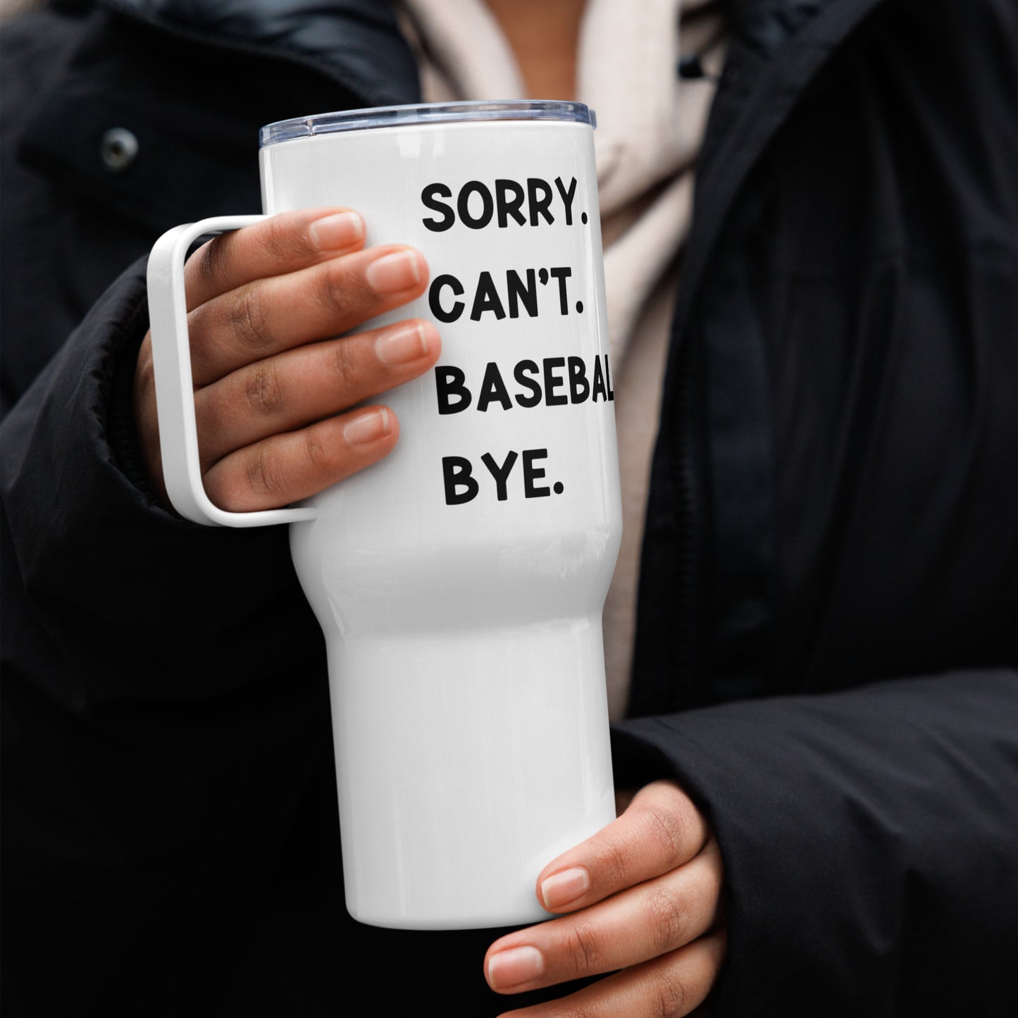 BASEBALL TRAVEL MUG