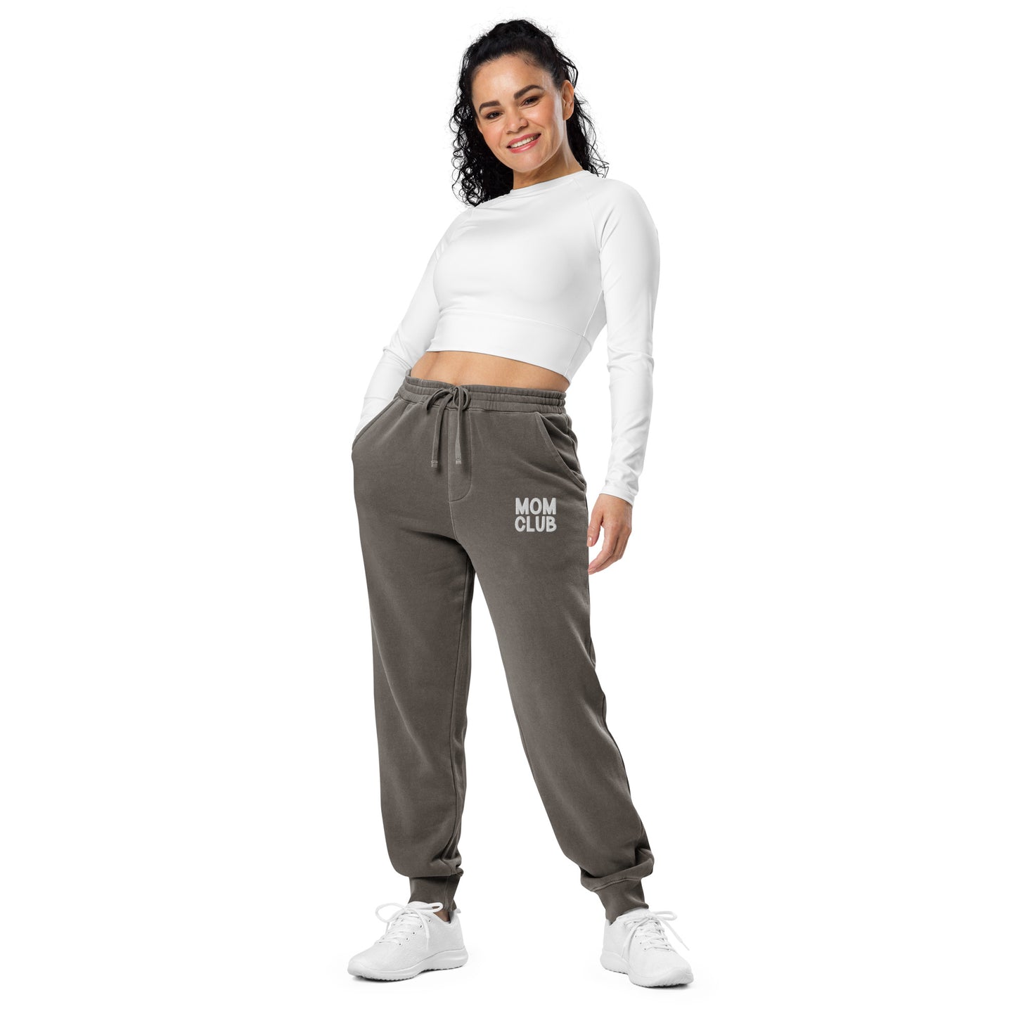 MOM CLUB EMBROIDERED JOGGERS