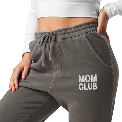 MOM CLUB EMBROIDERED JOGGERS